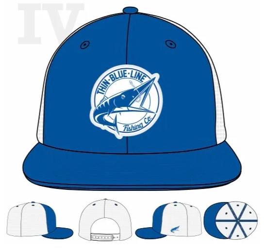 HYDRO ORIGINAL THIN BLUE LINE FISHING CO. TRUCKER CAP